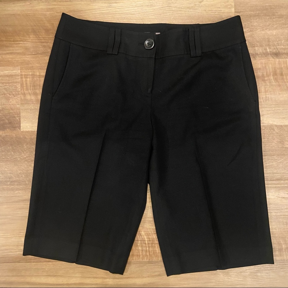 Black dress bermuda shorts